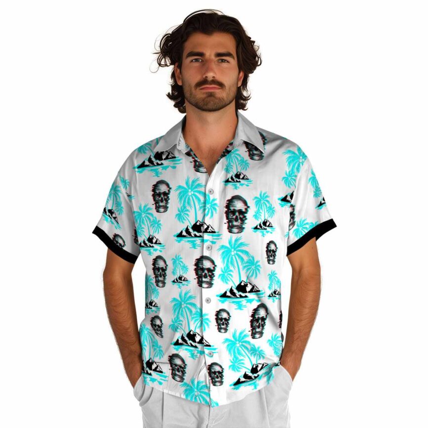Skull Palm Island Graphic Hawaiian Shirt New Arrival