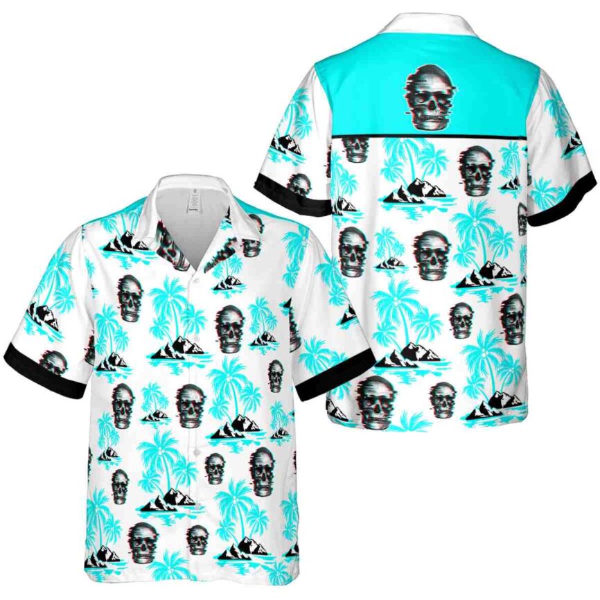 Skull Palm Island Graphic Hawaiian Shirt Premium grade