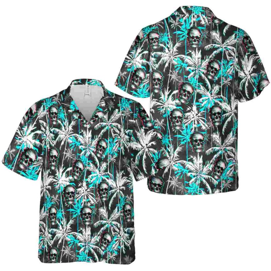 Skull Palm Themed Hawaiian Shirt Premium grade