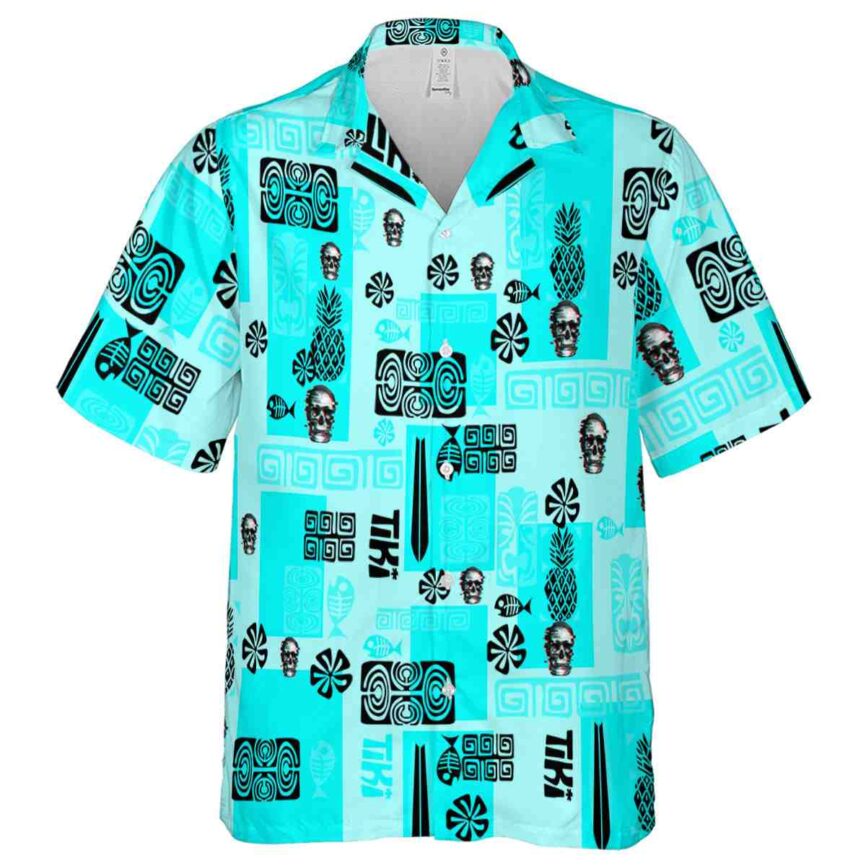 Skull Tiki Motifs Hawaiian Shirt Fashion forward