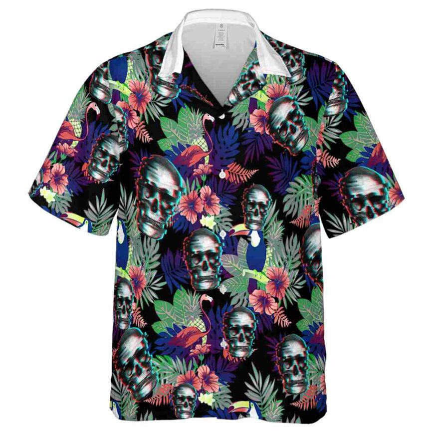 Skull Tropical Bird Hawaiian Shirt Fashion forward