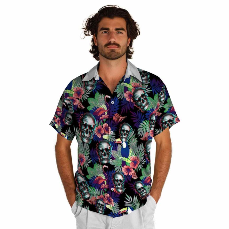Skull Tropical Bird Hawaiian Shirt New Arrival