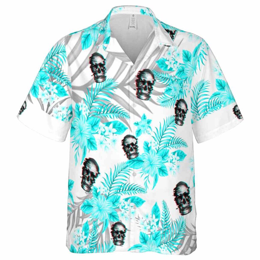 Skull Tropical Blossom Hawaiian Shirt Fashion forward