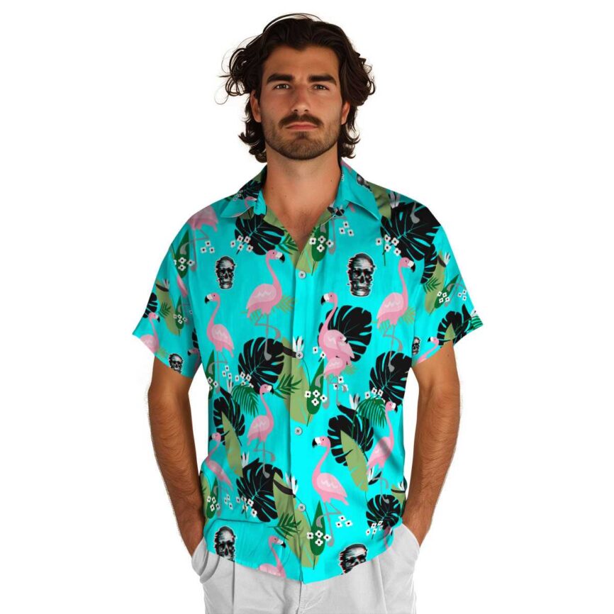 Skull Tropical Flamingo Hawaiian Shirt New Arrival