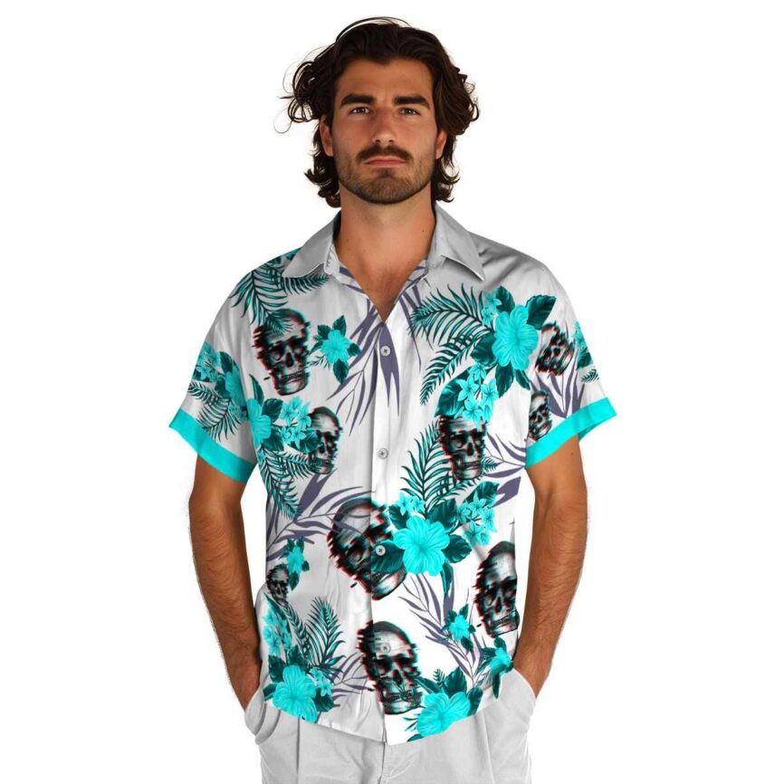 Skull US Flag Floral Hawaiian Shirt New Arrival