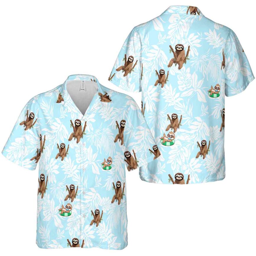 Sloth Bold Foliage Hawaiian Shirt Premium grade