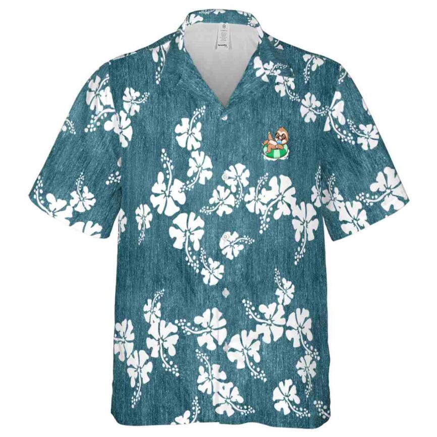 Sloth Hibiscus Blossom Hawaiian Shirt Fashion forward