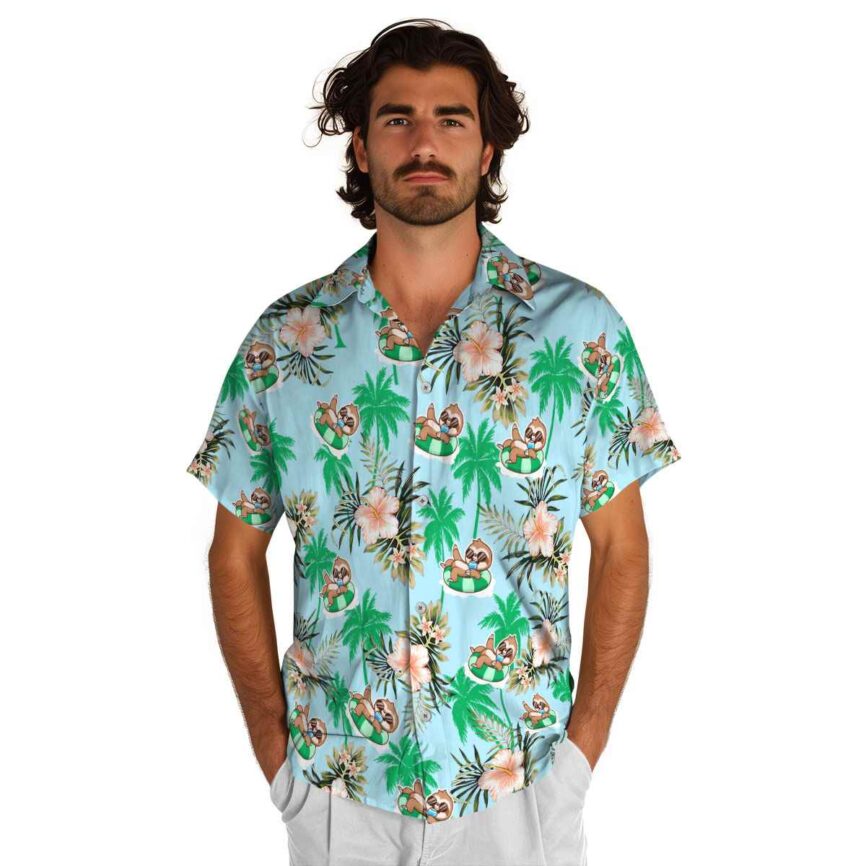 Sloth Hibiscus Palm Hawaiian Shirt New Arrival