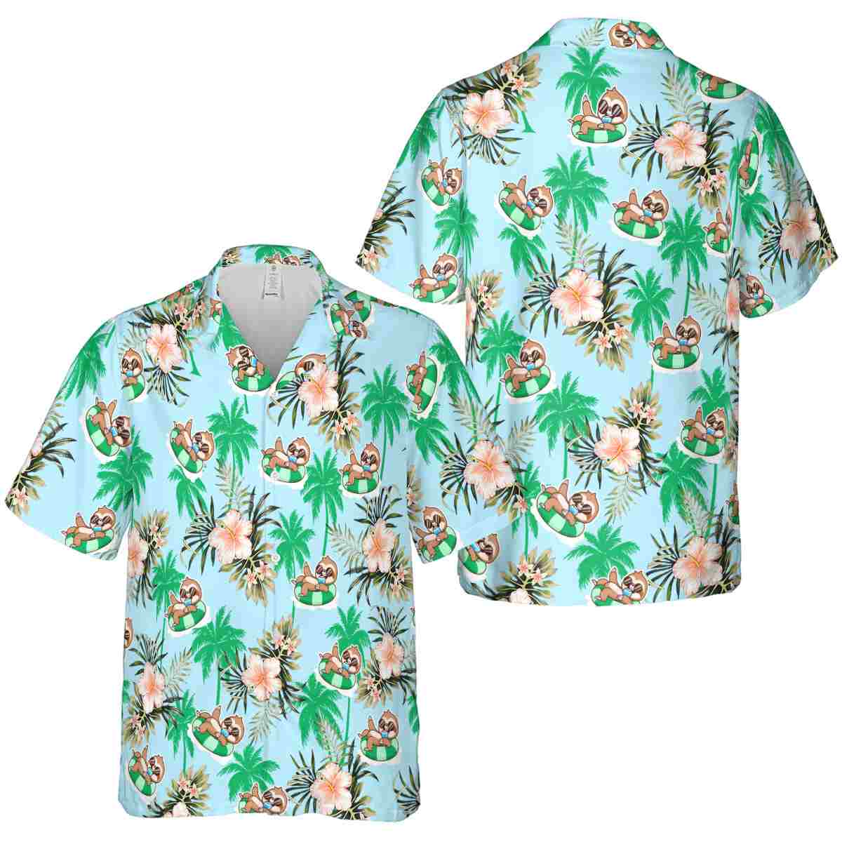 Sloth Hibiscus Palm Hawaiian Shirt Premium grade Sloth Hibiscus Palm Hawaiian Shirt Premium grade