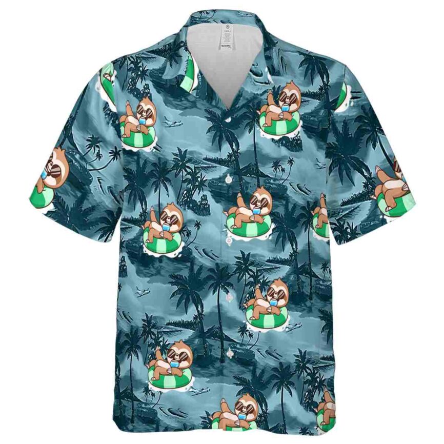 Sloth Island Beach Hawaiian Shirt Fashion forward