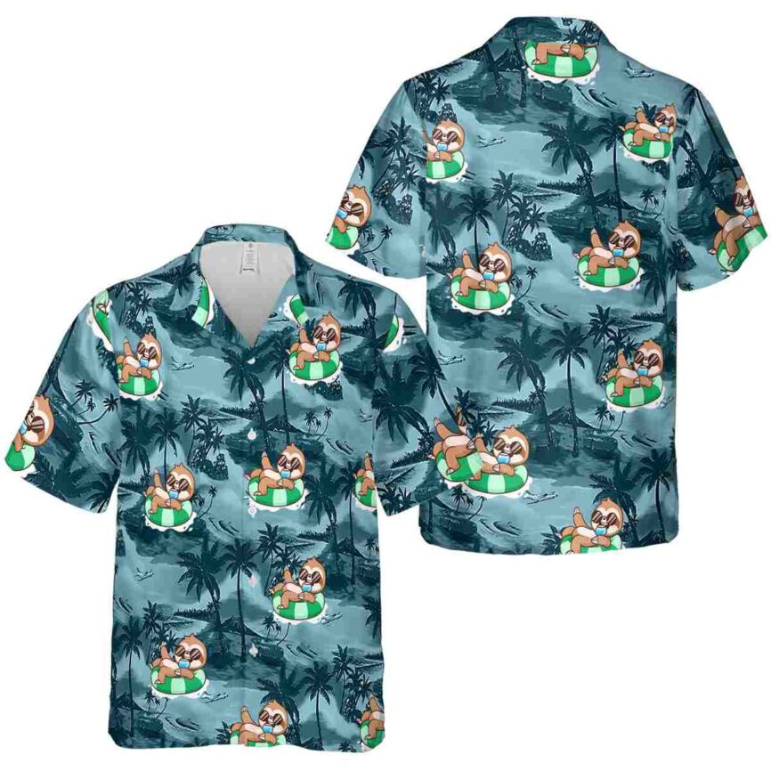 Sloth Island Beach Hawaiian Shirt Premium grade