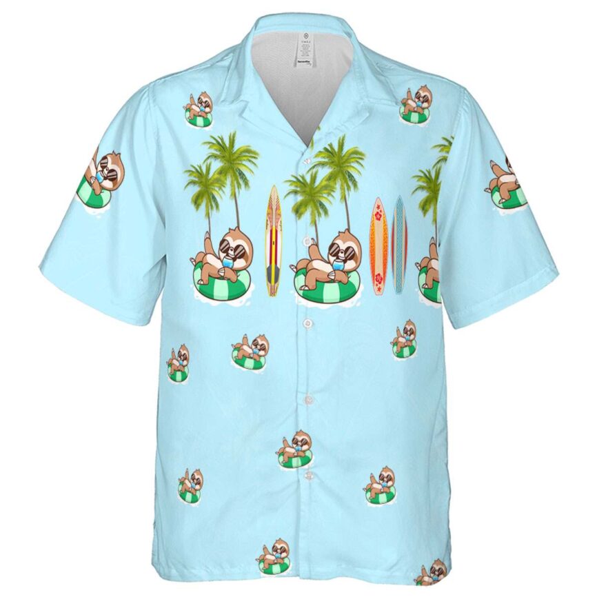 Sloth Island Theme Hawaiian Shirt Fashion forward