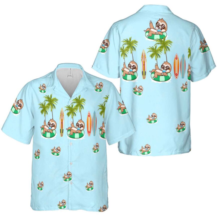 Sloth Island Theme Hawaiian Shirt Premium grade