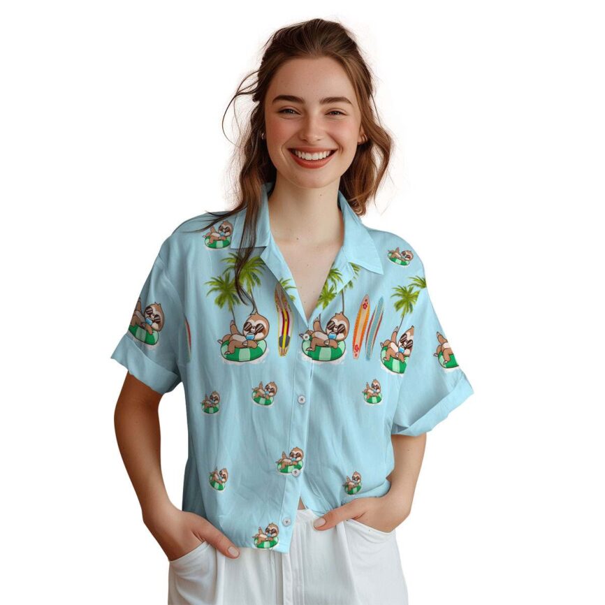 Sloth Island Theme Hawaiian Shirt Top rated