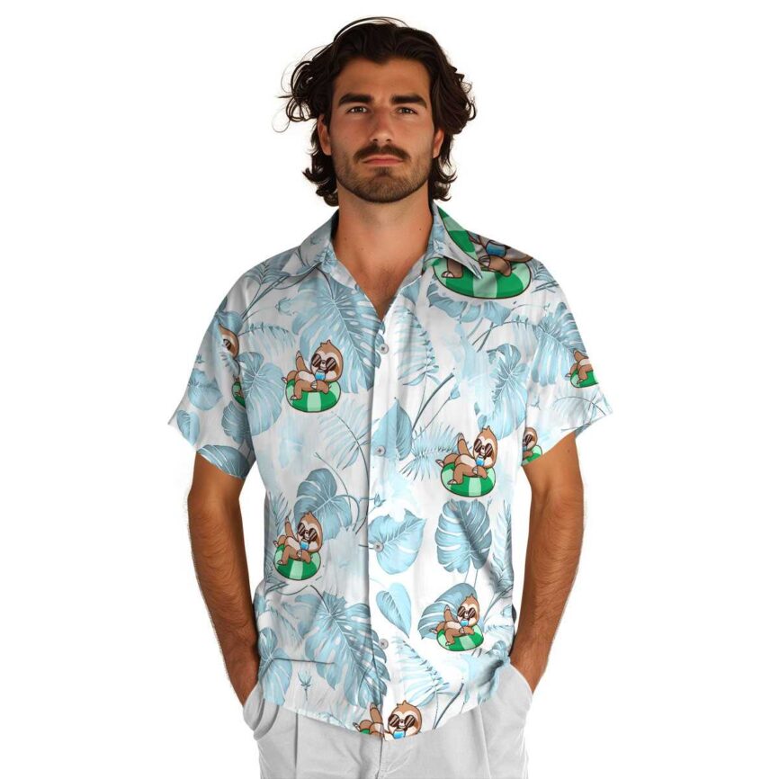 Sloth Leaf Pattern Hawaiian Shirt New Arrival