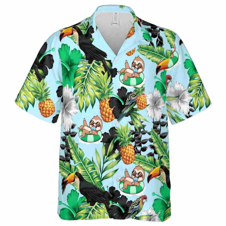 Sloth Leafy Toucan Hawaiian Shirt Fashion forward