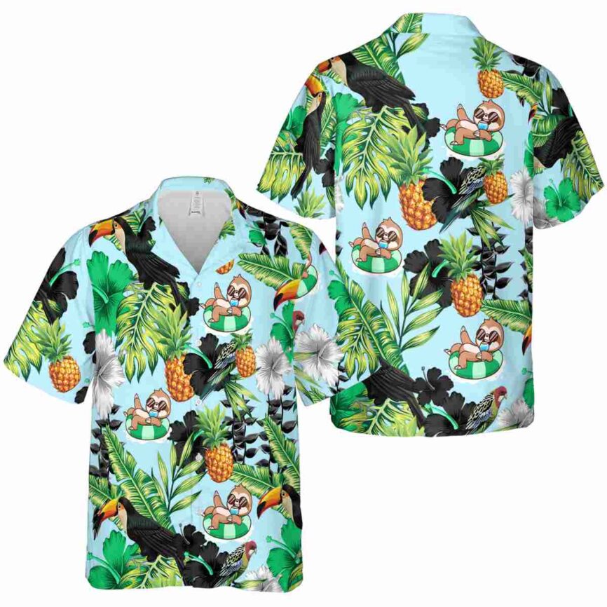 Sloth Leafy Toucan Hawaiian Shirt Premium grade