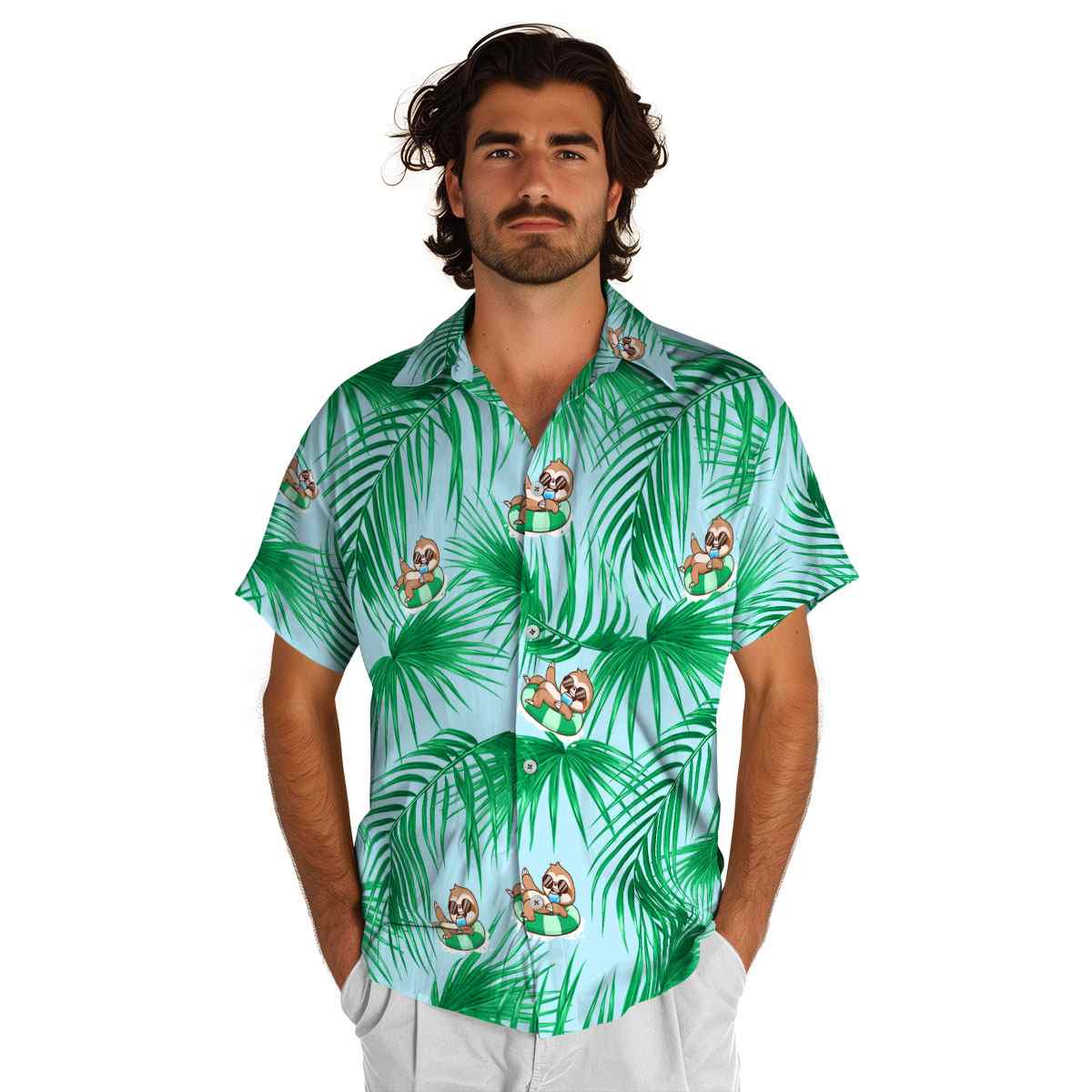 Sloth Palm Frond Hawaiian Shirt New Arrival Sloth Palm Frond Hawaiian Shirt New Arrival
