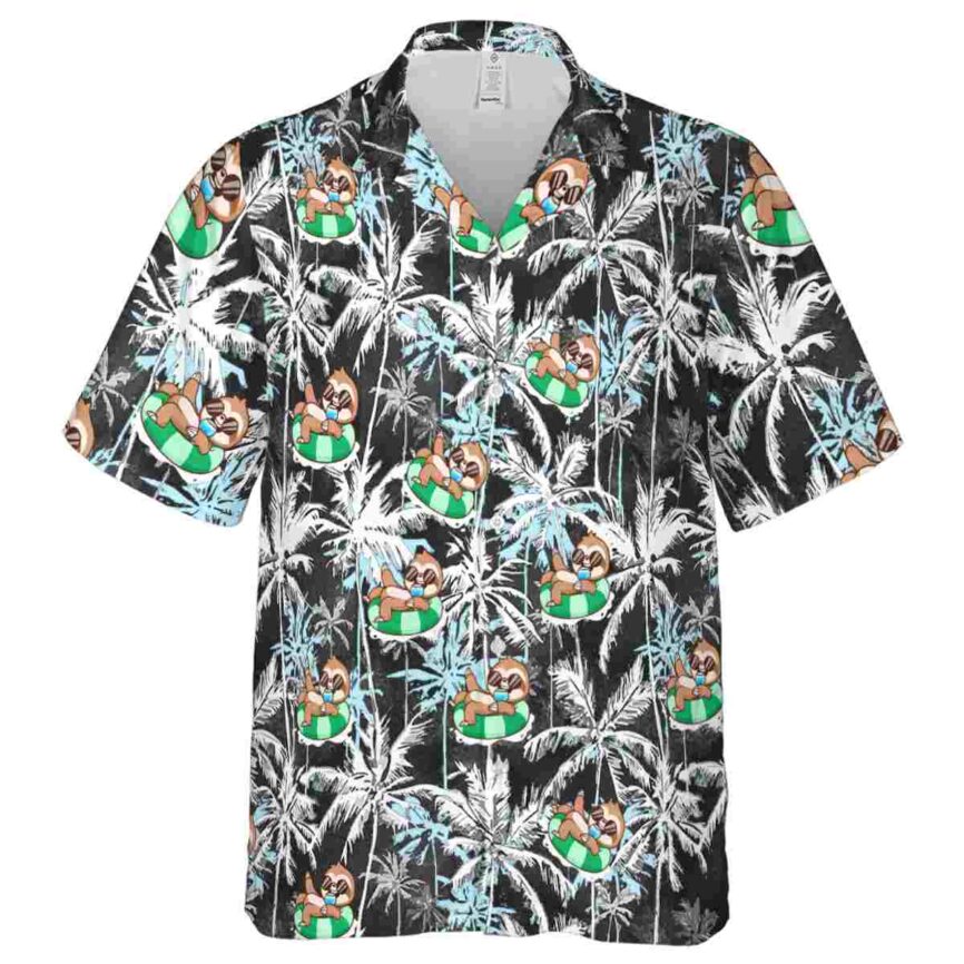 Sloth Palm Themed Hawaiian Shirt Fashion forward