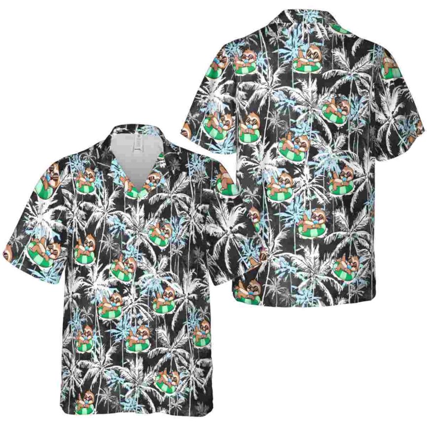 Sloth Palm Themed Hawaiian Shirt Premium grade