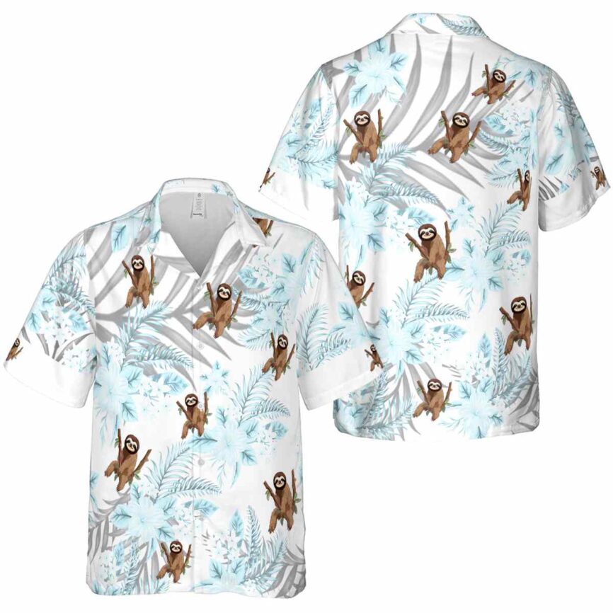 Sloth Tropical Blossom Hawaiian Shirt Premium grade