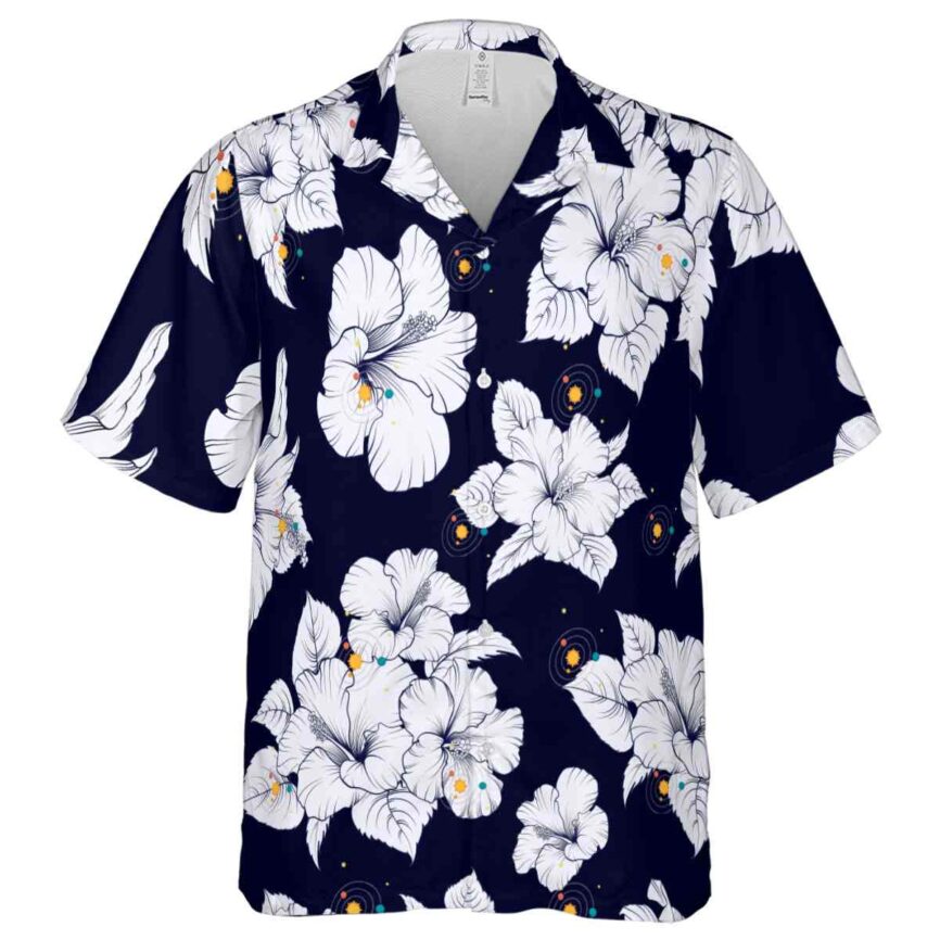 Space Hibiscus Flower Hawaiian Shirt Fashion forward