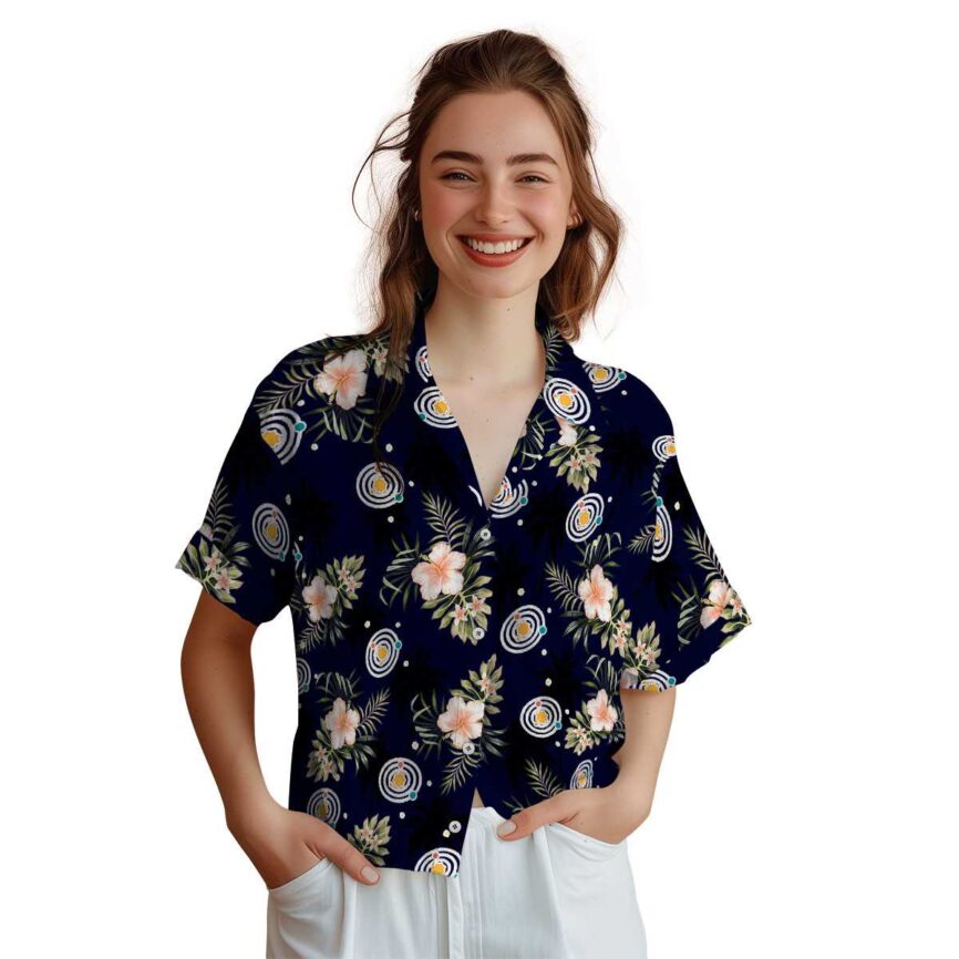 Space Hibiscus Palm Hawaiian Shirt Top rated