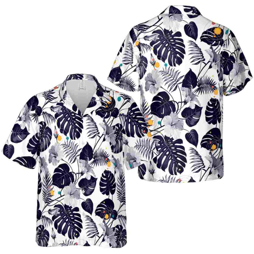 Space Leaf Pattern Hawaiian Shirt Premium grade