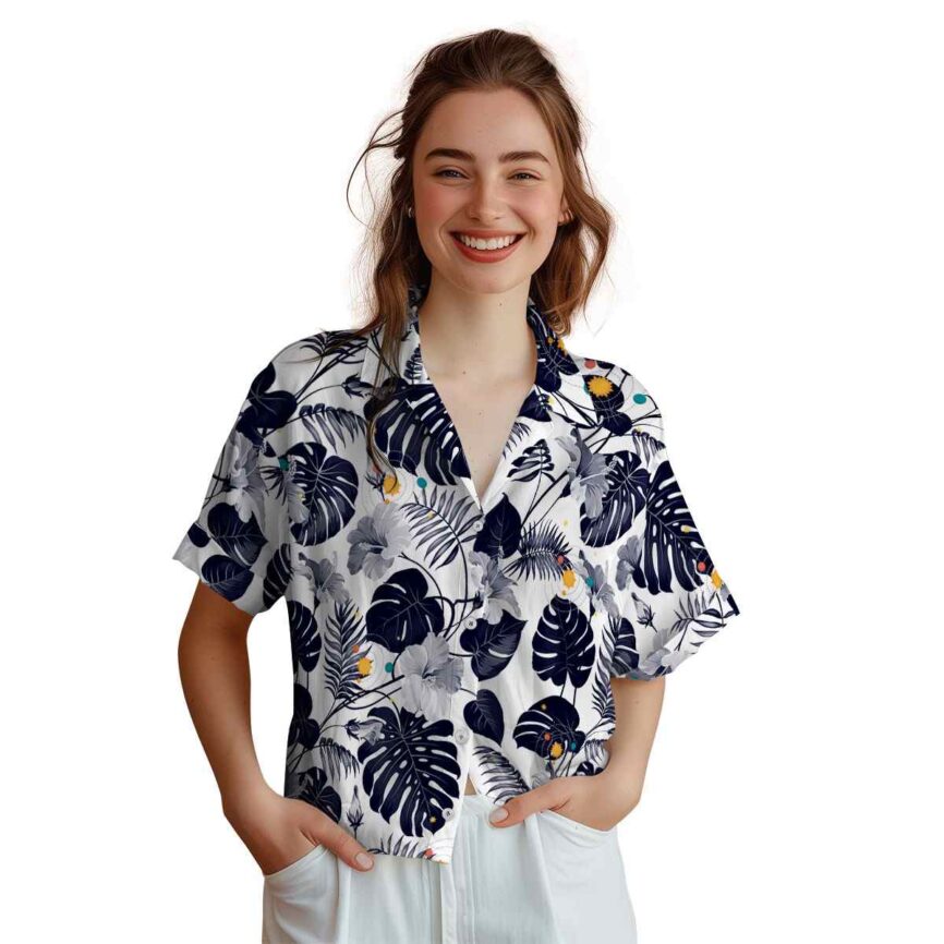 Space Leaf Pattern Hawaiian Shirt Top rated
