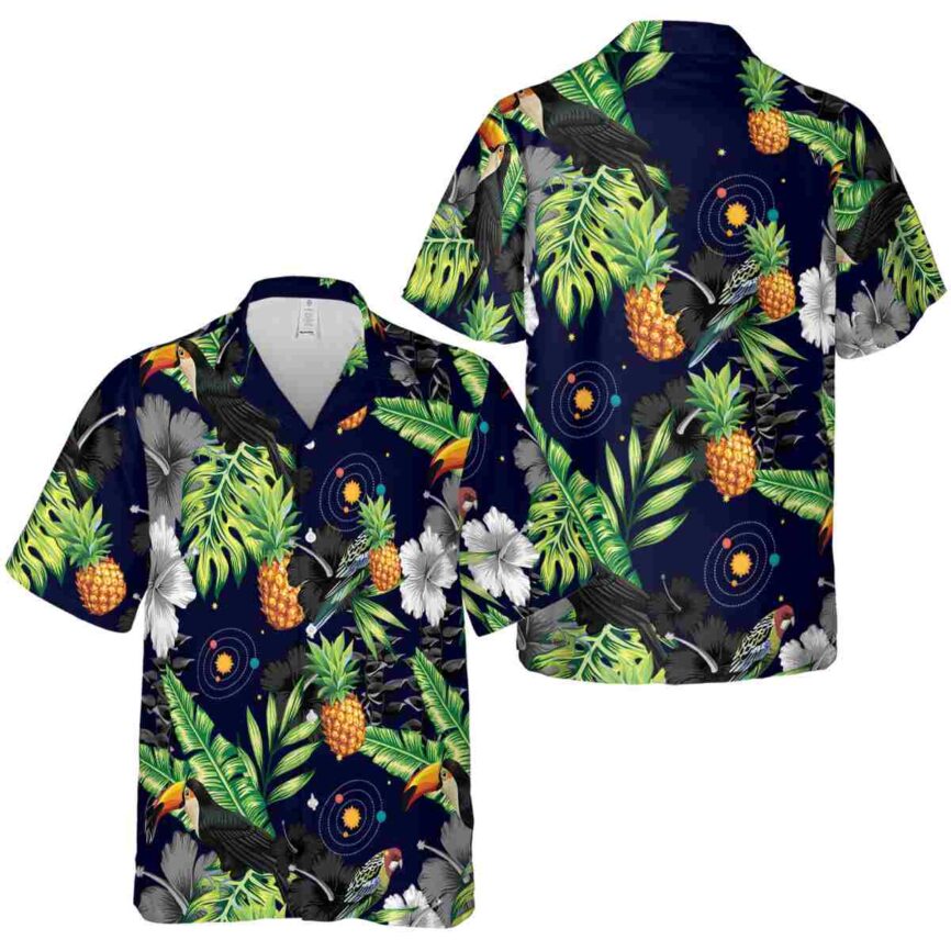 Space Leafy Toucan Hawaiian Shirt Premium grade
