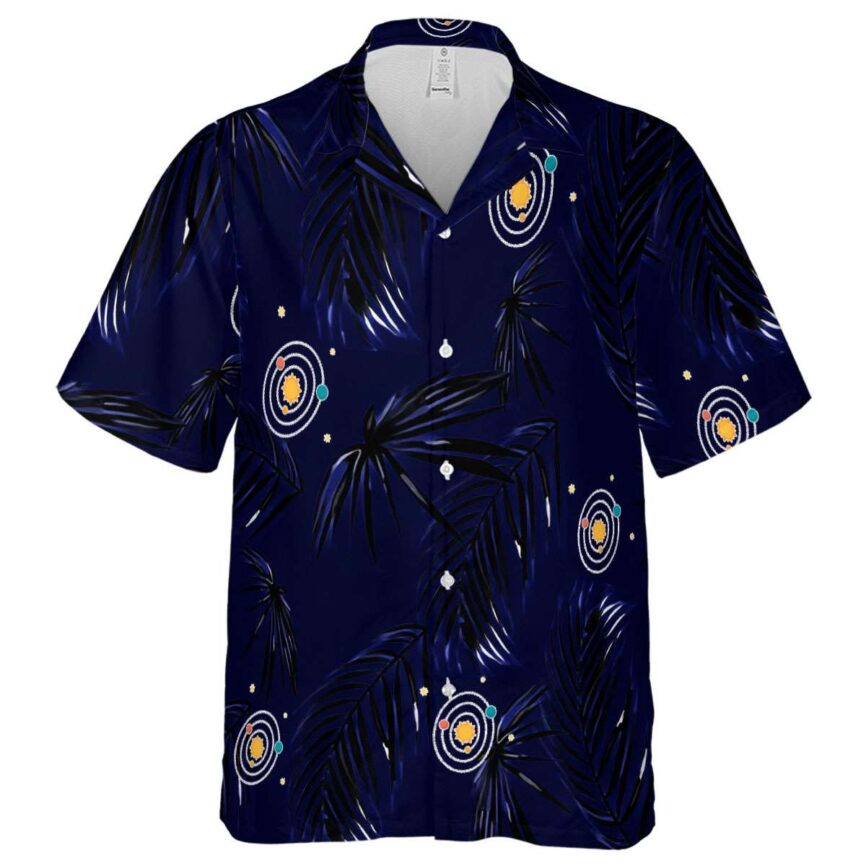 Space Monochrome Palm Hawaiian Shirt Fashion forward