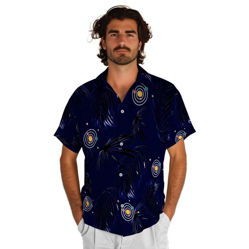 Space Monochrome Palm Hawaiian Shirt New Arrival