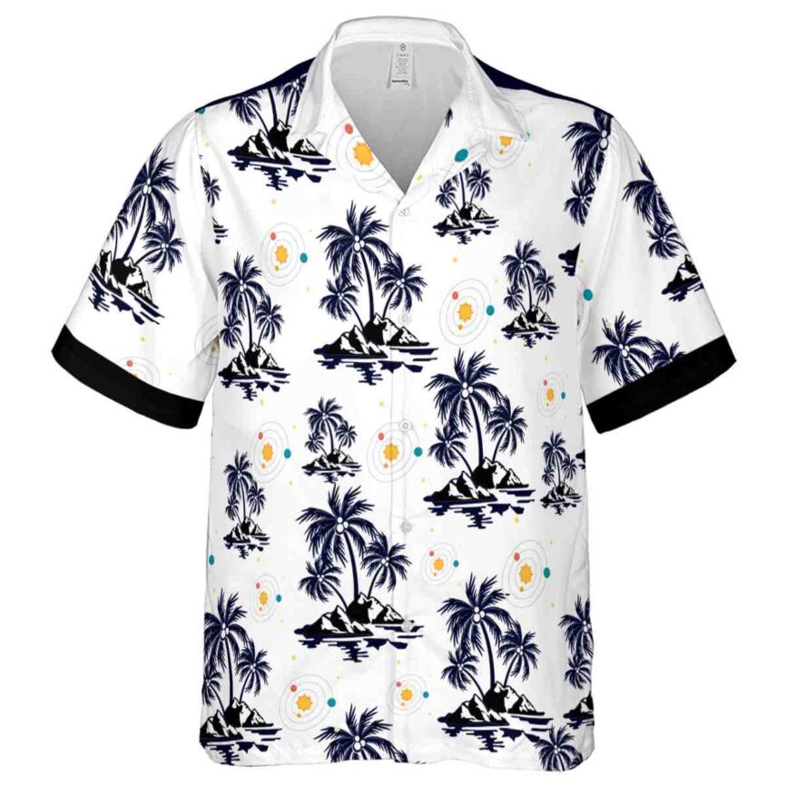 Space Palm Island Graphic Hawaiian Shirt Fashion forward
