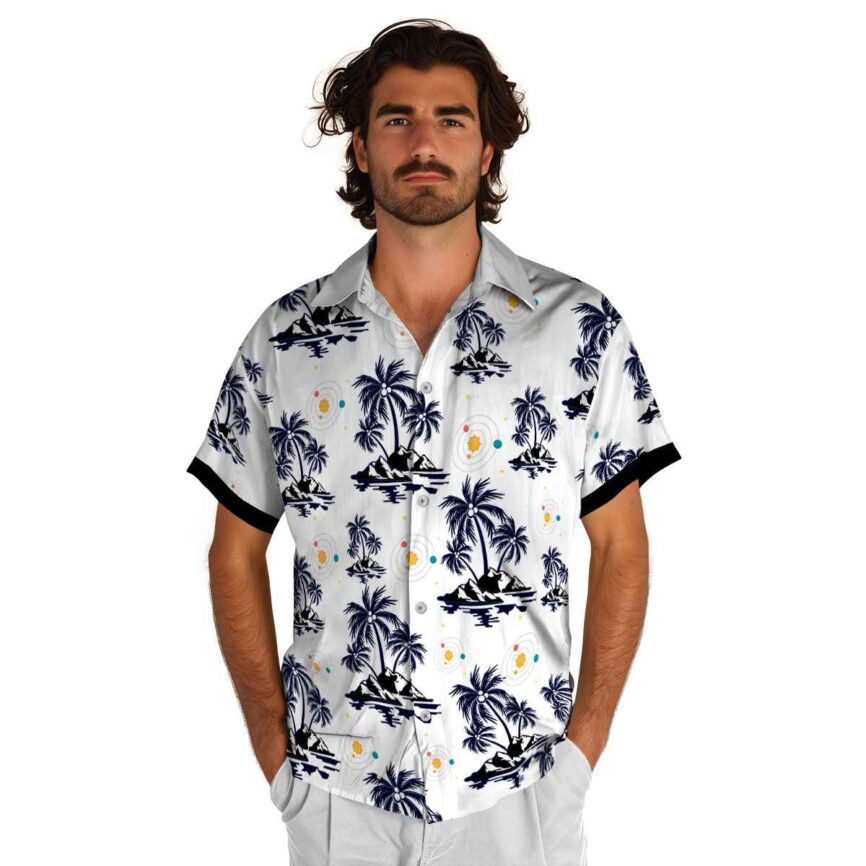 Space Palm Island Graphic Hawaiian Shirt New Arrival