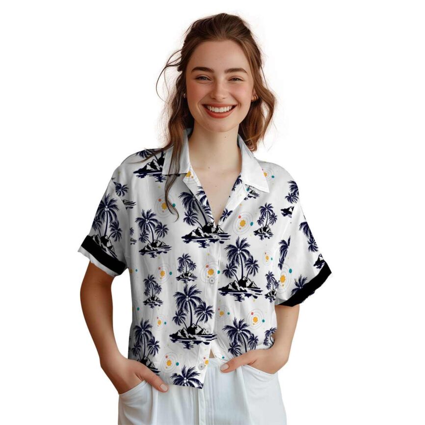 Space Palm Island Graphic Hawaiian Shirt Top rated