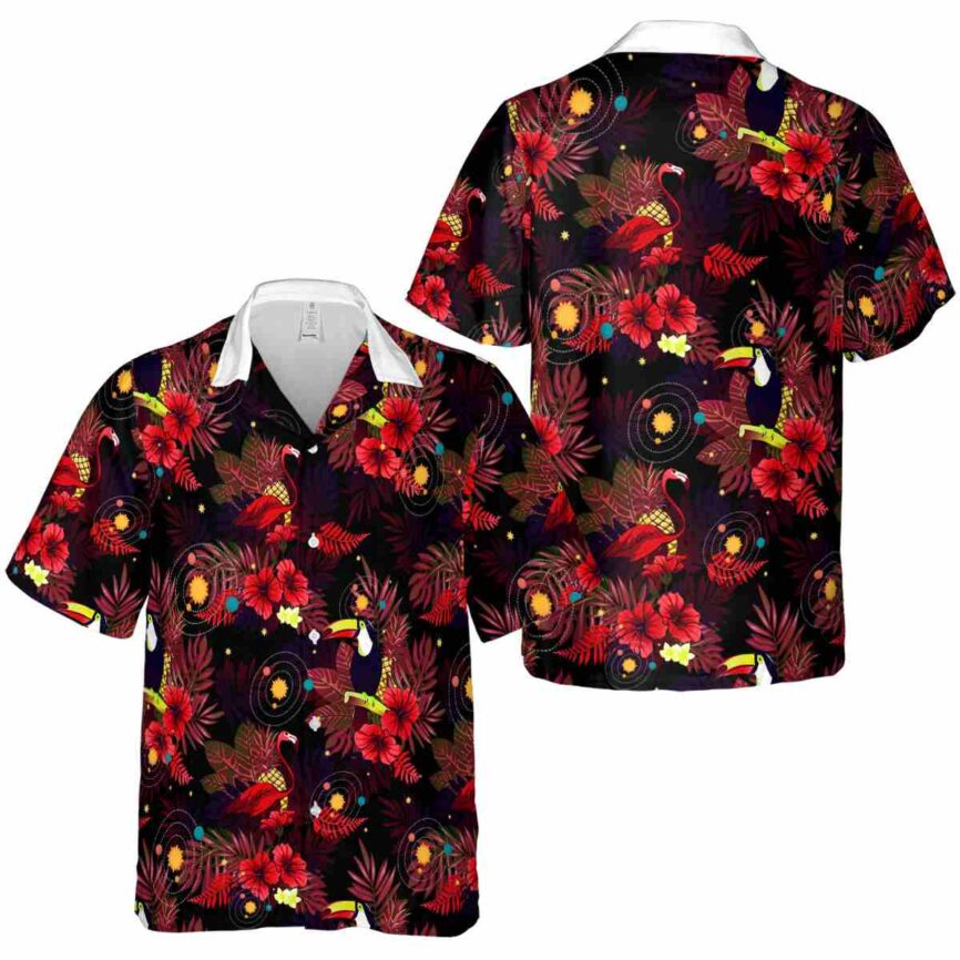 Space Tropical Bird Hawaiian Shirt Premium grade