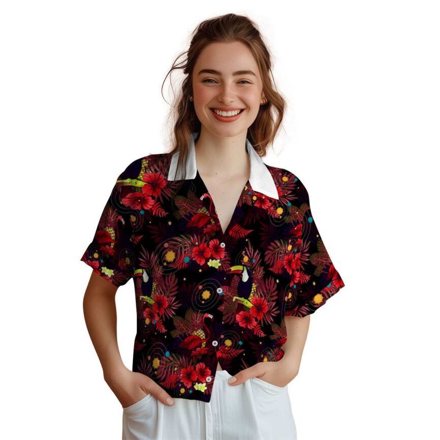 Space Tropical Bird Hawaiian Shirt Top rated