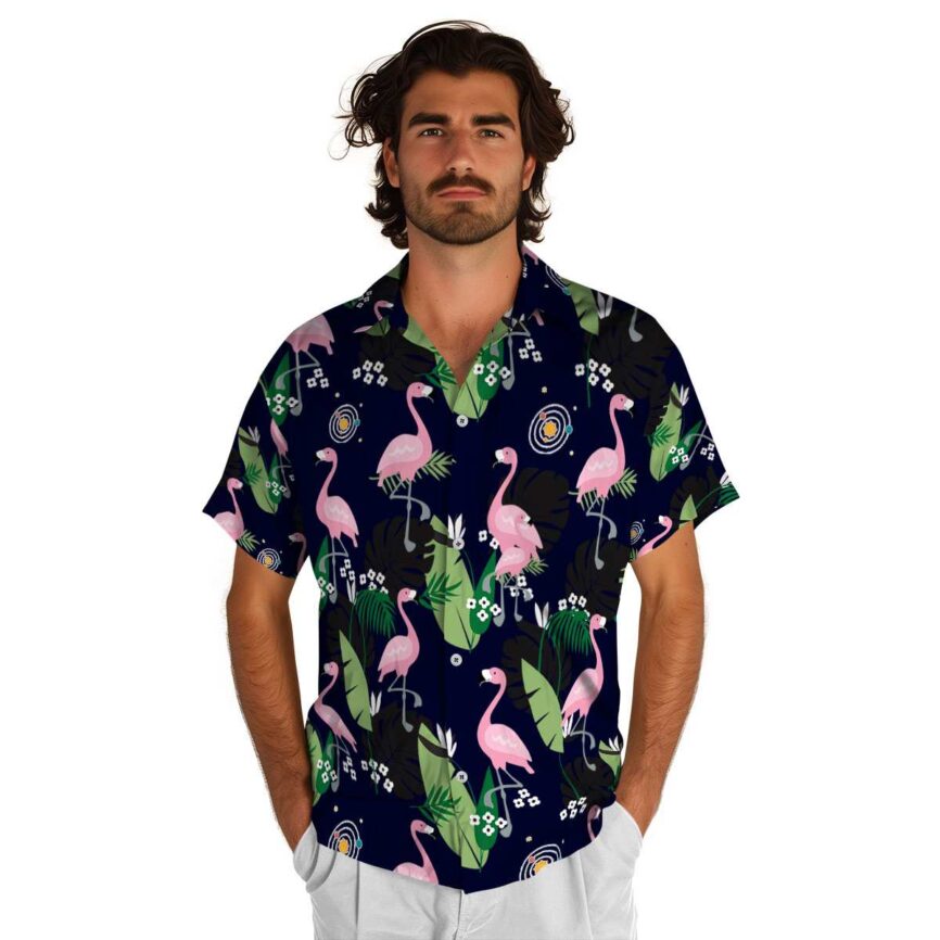 Space Tropical Flamingo Hawaiian Shirt New Arrival