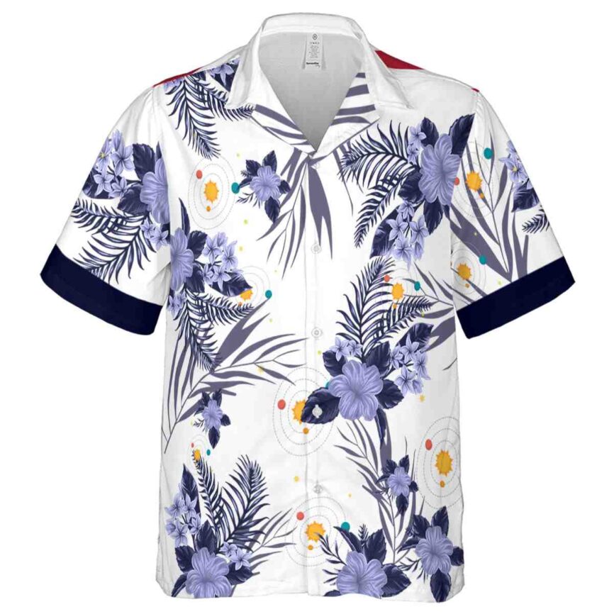Space US Flag Floral Hawaiian Shirt Fashion forward