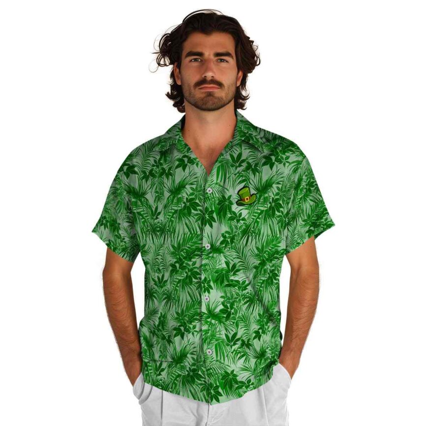 St Patricks Day Foliage Print Hawaiian Shirt New Arrival