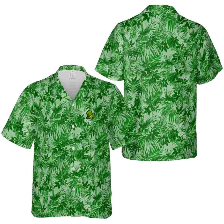 St Patricks Day Foliage Print Hawaiian Shirt Premium grade