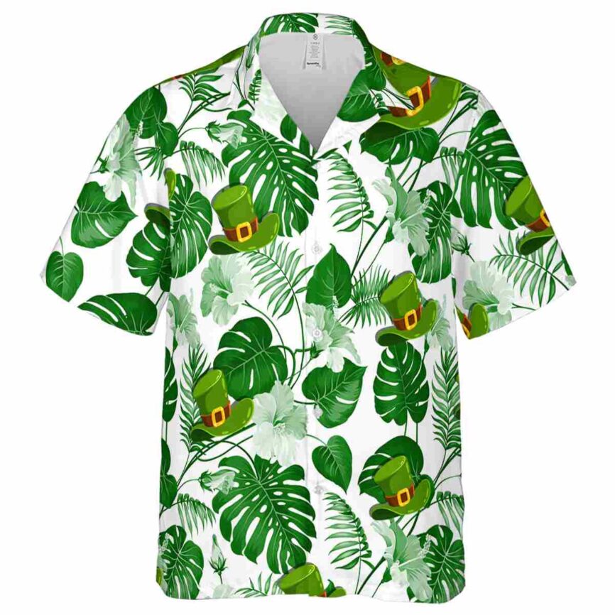 St Patricks Day Leaf Pattern Hawaiian Shirt Fashion forward