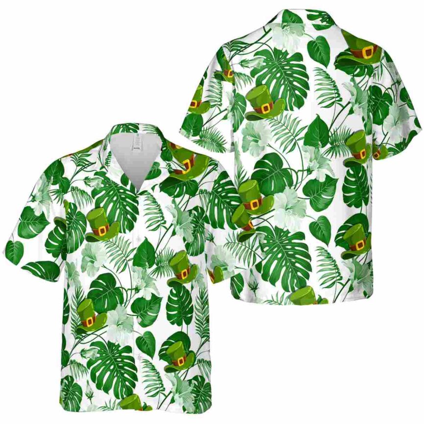 St Patricks Day Leaf Pattern Hawaiian Shirt Premium grade