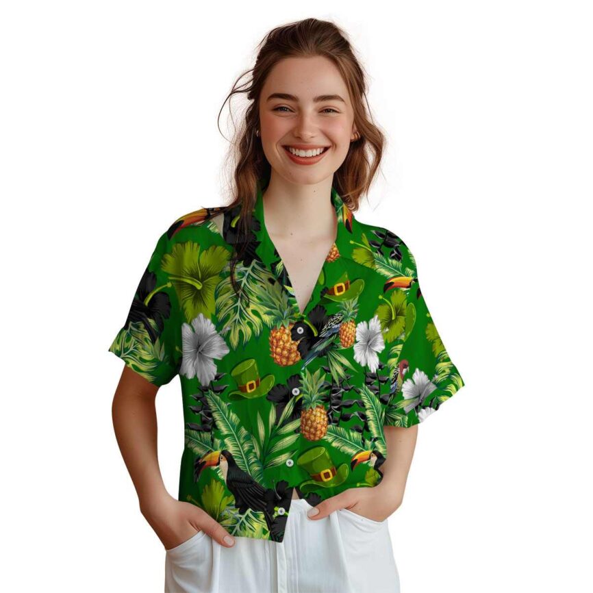 St Patricks Day Leafy Toucan Hawaiian Shirt Top rated
