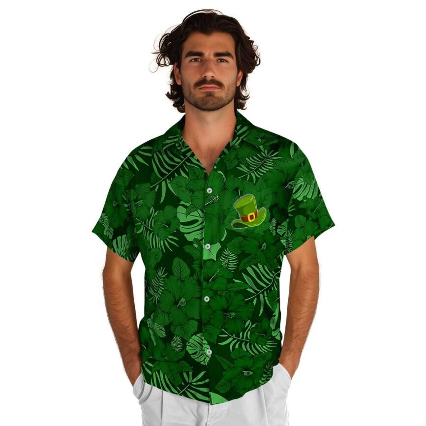St Patricks Day Monochrome Floral Hawaiian Shirt New Arrival