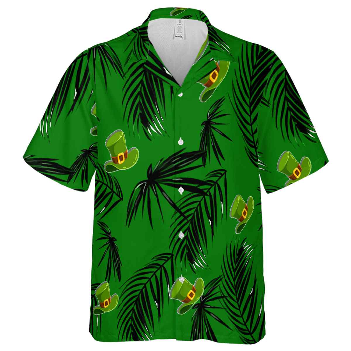 St Patricks Day Monochrome Palm Hawaiian Shirt Fashion forward St Patricks Day Monochrome Palm Hawaiian Shirt Fashion forward