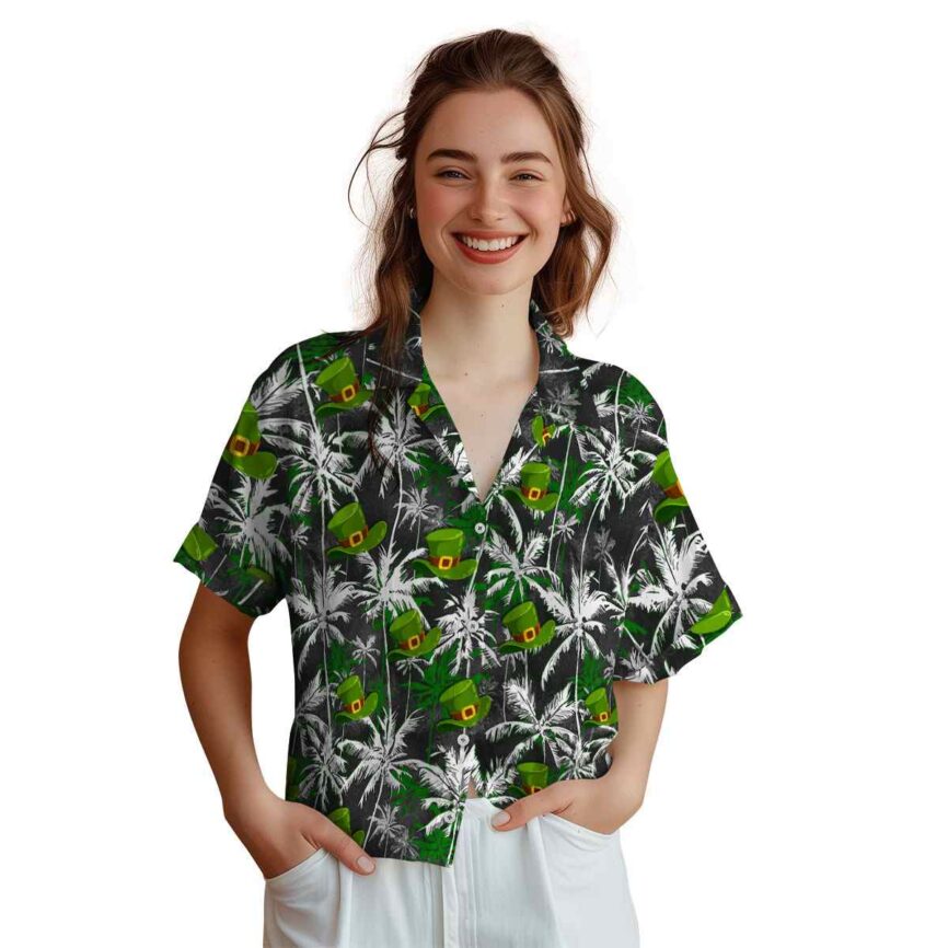 St Patricks Day Palm Themed Hawaiian Shirt Top rated