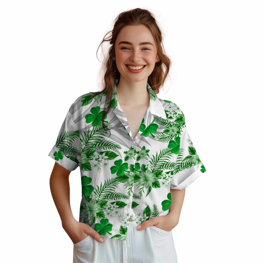 St Patricks Day Tropical Blossom Hawaiian Shirt Top rated