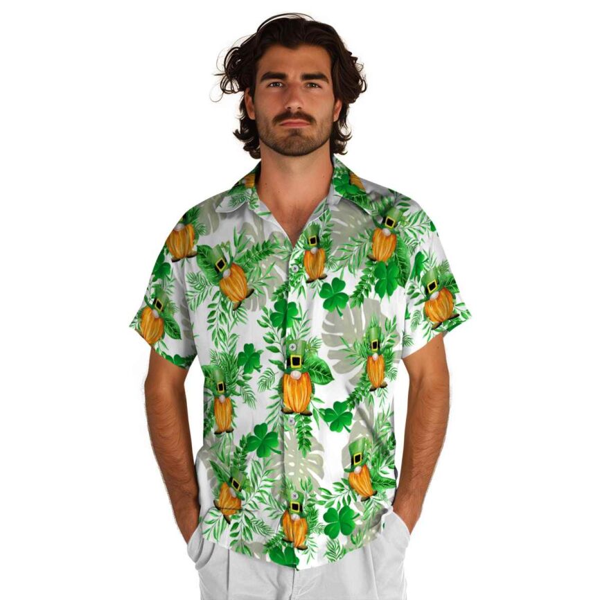 St Patricks Day Tropical Fronds Hawaiian Shirt New Arrival