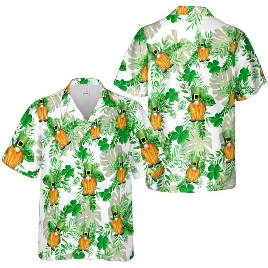 St Patricks Day Tropical Fronds Hawaiian Shirt Premium grade